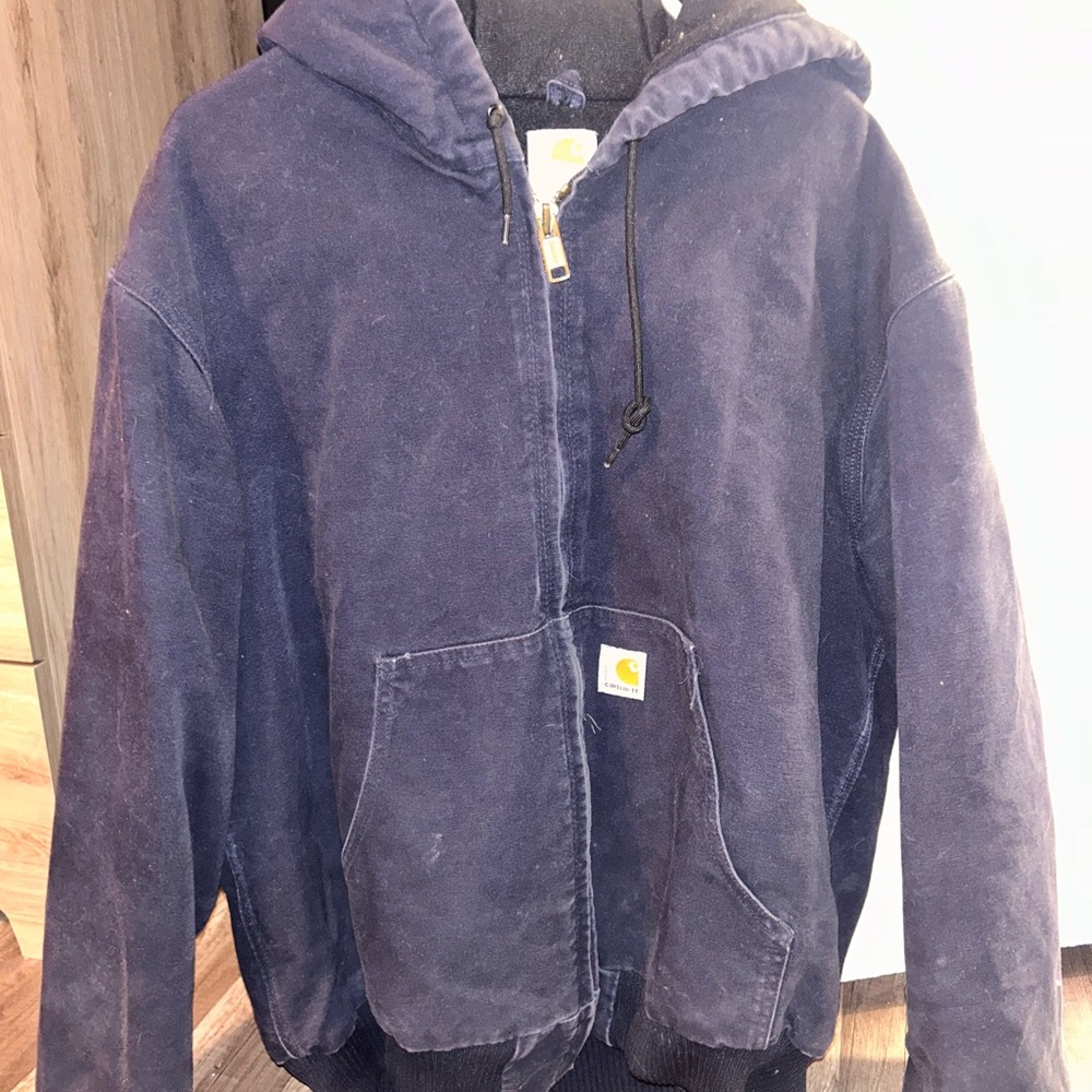 Carhartt Navy Blue Hooded Jacket